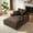 Brown, variant on Comfort Sofa, Lounge Chair, Deep Seat Sofa&nbsp;with Double-Layer Cushion and S-Shaped Armrests, Built-In Cup Holders and Storage Bags, for Living Room Bedroom Apartment, Brown, 47.24 Inch