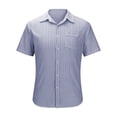 thumbnail image 4 of Dxzfnsa Linen Shirts for Men Lightweight Short Sleeve Button Down Shirts Summer Mens Turndown Collar Beach Tops with Pocket Casual Solid Color Shirts, 4 of 5