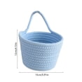 thumbnail image 2 of Fabric Wall Hanging Storage Basket- Small Hanging Basket for Organizing, Woven Pouchs Boho Style Wall Mounted Bag, Storage Organizers and Decoration Pocket Caddy Bins on Door Rack, 2 of 5