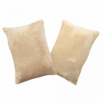 LAMIRO 2 Pack Travel Pillows, Memory Foam Small Pillow, 11 X 7 Inches for Travel, Sleeping, Nap and Neck, Knee, Lumbar Support, Tiny Pillow Cushion for Pet, Beige