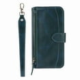 thumbnail image 6 of Nalacover for iPhone 13 Pro Max Zipper Wallet Case with Card Slots Holder Kickstand Magnetic Clasp Flip Folio Case, Luxury PU Leather Shoulder Strap Wristlet Handbag Crossbody Shockproof Cover, Green, 6 of 8