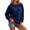 Dark Blue, variant on Womens Polk Dot Long Sleeve Sweatshirts Fall Trendy Pullover Causal Loose Fit Tops