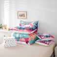 thumbnail image 6 of Manfei Kawaii Salamander Bedding Comforter Set 7 Pieces for Preppy Child,Cartoon Animal Full Bedding Set Lightweight,Pink Blue Fitted Sheet Flat Sheet,Microfiber Bedroom Decor,Reversible, 6 of 8