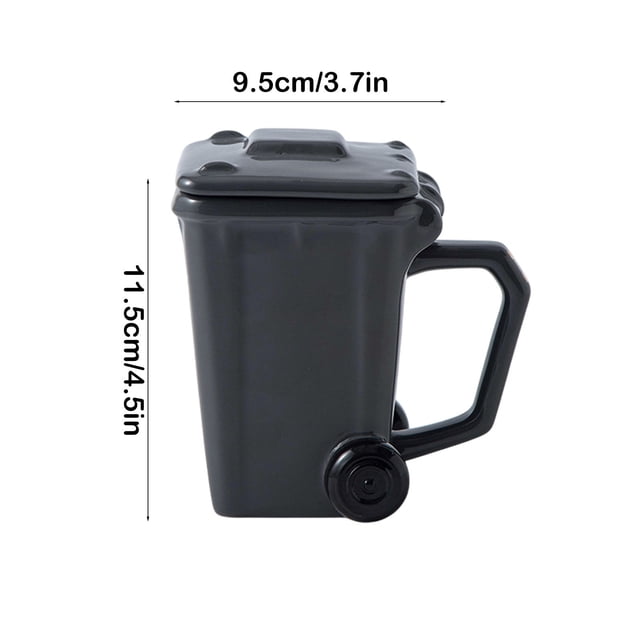 Waste Sorting Bin and Cup Set, Countertop Trash Can with Recycling Wastebasket, Desktop Garbage Container for Home and Office Use