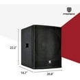 thumbnail image 2 of PRORECK SP-15X Active Powered PA DJ Subwoofer Cabinet 15 inch 2000W P.M.P.O (One Subwoofer), 2 of 5