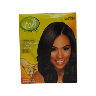 Soft & Beautiful Regular No-Lye Conditioning Relaxer Kit - For Relaxed  Hair. Contains Coconut Oil, Olive Oil, Argan Oil.