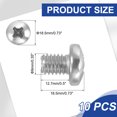 thumbnail image 2 of Uxcell Vis de Machine à Tête de Poêle, Vis de Tête Ronde en Acier Inoxydable 304 pour Armoire 10 3/8-16 x 1/2 Pouces, 2 of 7