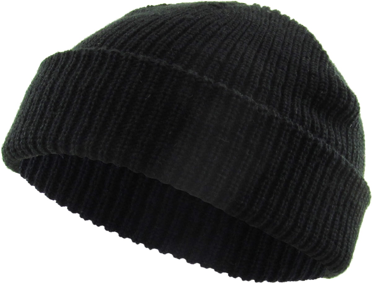 Ribbed Beanie Thick Cuffed Ski Hat Skully Winter Ski Cap - Walmart.com