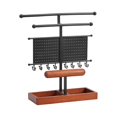 thumbnail image 3 of Soporte organizador de joyas,Joyas Pendientes Organizador Titular Rack Regalo,Base de madera de metal para de varios niveles,Soporte de exhibición de soporte de collar soporte de Fernando Soporte organizador de joyas, 3 of 8