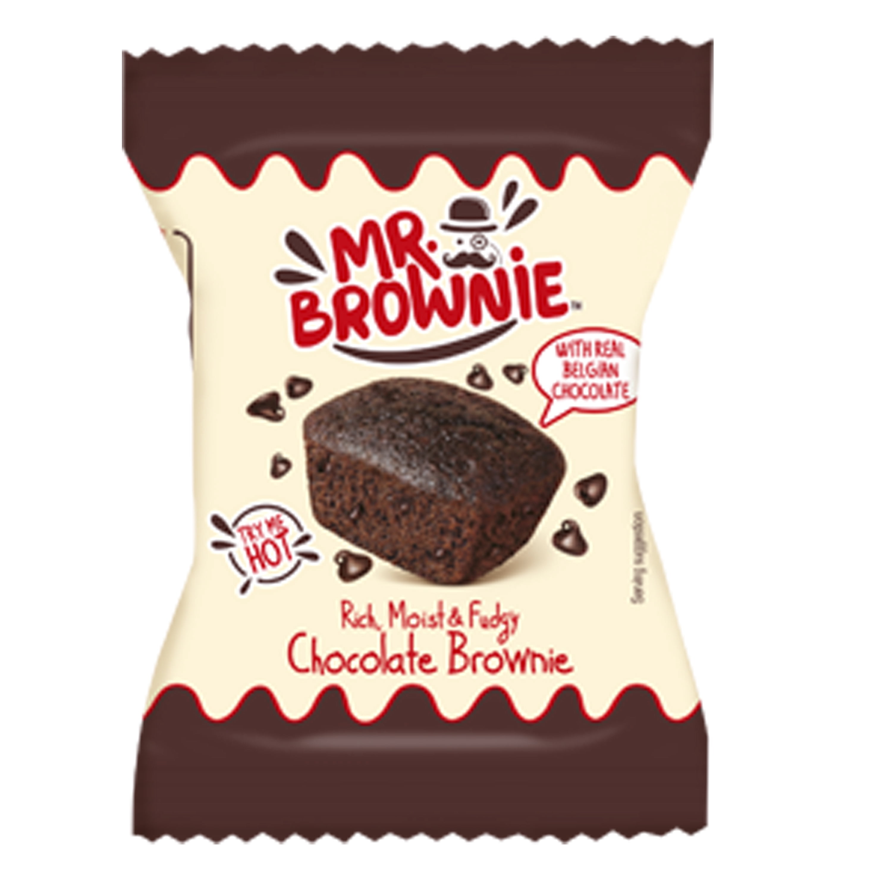 Mr. Brownie Chocolate, with real Belgian Chocolate, 8 count /.88oz.  Net Wt. 7.05oz (200g)