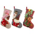 thumbnail image 5 of 1 Pice Dcorations De Nol Laine Tricoter Grand Pre Nol Bonhomme De Neige Cerf Chaussettes De Nol Sac Cadeau (estilo 3), 5 of 5