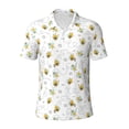 thumbnail image 2 of Daiia Bee Pattern Men’s Polo Shirts,Solid Deck Shirt,Classic Fit, Breathable Cotton Polo for Casual and Sport Wear-3X-Large, 2 of 7