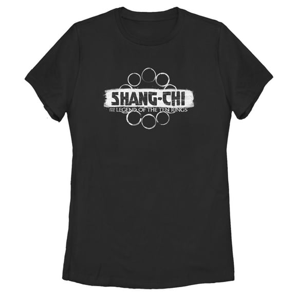 Women's Shang-Chi and the Legend of the Ten Rings Logo White Graphic Tee Black 2X Large