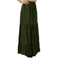 thumbnail image 3 of Bimba Jupe Longue Évasée Boho Taille Élastique en Rayonne Boho, 3 of 10