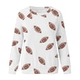 thumbnail image 6 of KALE Hoodies for Women Sequin Football Sweatshirt Rugby Graphic Print Sunday Casual Long Sleeve Crewneck 2025 Fall Pullover Y2K Tops White, 6 of 7