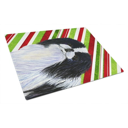

Carolines Treasures SS4536LCB Japanese Chin Candy Cane Holiday Christmas Glass Cutting Board Large 12H x 16W