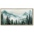 thumbnail image 4 of SHENIFY Fog Pine Green Tree Forest Wall Art Nordic Nature Modern Artwork Prints Decor 8x16in Natural Framed, 4 of 5