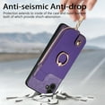 thumbnail image 2 of Dteck for Samsung Galaxy A34 5G Zipper Wallet Case, Shockproof with Card Holders Flip Premium PU Leather Card Slots with 360°Rotation Ring Stand Protective Phone Cover, purple, 2 of 8
