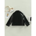 thumbnail image 4 of Bagilaanoe Toddler Baby Boy Girl PU Leather Jacket Long Sleeve Zipper Coat 12M 18M 24M 3T 4T 5T Kids Fall Casual Outwear, 4 of 8