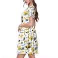 thumbnail image 2 of Goofa construction tools Pattern Women Summer Short Sleeve Midi Dress with Pockets Casual Aline Flowy Tshirt Dress Vocation Beach Sundress, 2 of 6