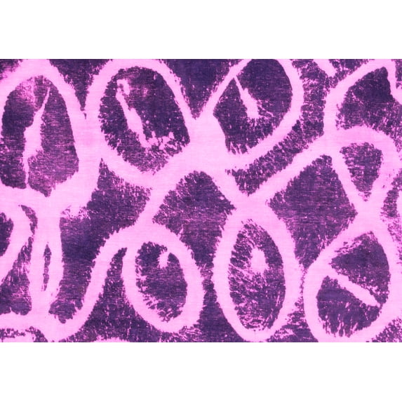 Ahgly Company Indoor Rectangle Abstract Pink Modern Area Rugs, 5' x 8'