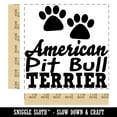 thumbnail image 2 of American Pit Bull Terrier Dog Paw Prints Fun Text Square Rubber Stamp Stamping Scrapbooking Crafting - Medium 1.75in, 2 of 7