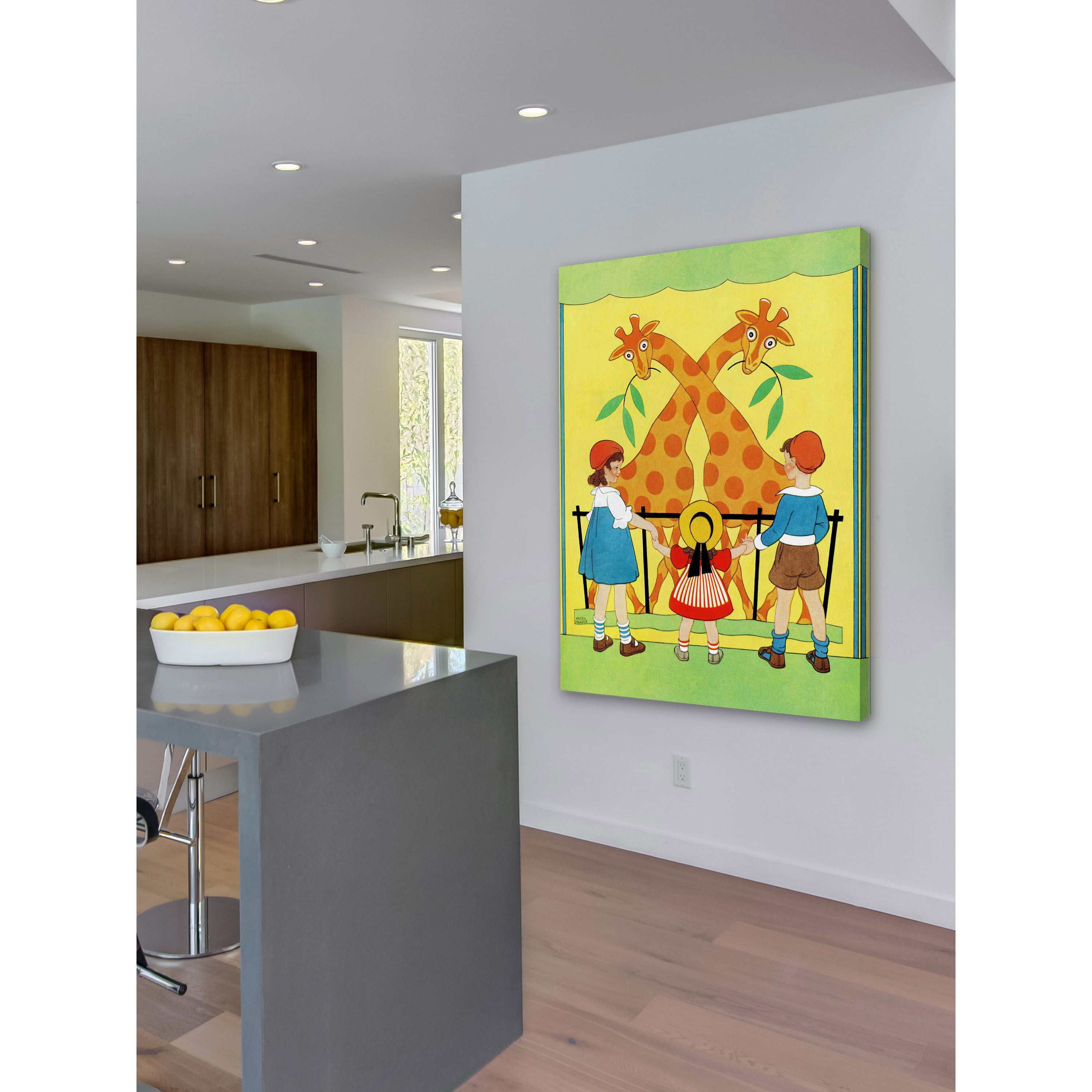 Marmont Hill "Giraffes" by Curtis Painting Print on Canvas