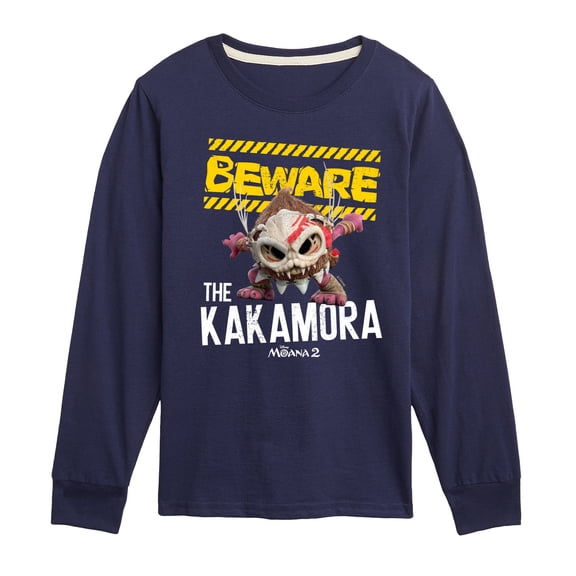 Moana - Beware The Kakamora - Youth Boys Long Sleeve Graphic T-Shirt