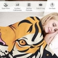 thumbnail image 3 of ONETECH  Tiger Blanket Small Throw Blanket for Girls - Soft Fuzzy Blankets for Couch, Living Room &amp; Office - Black Cute Cozy Blankets Gift, 3 of 6