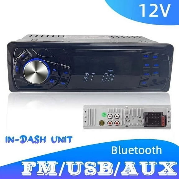 MP3 Player  12V In-dash Car Radio Single 1 Din  Bluetooth Car Stereo In-Dash Audio FM/AUX/USB/SD Input