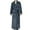 Gray, variant on uublik Men's Thickened Flannel Robe Lace-Up Long Pajamas Comfy Plush Bathrobe with Pockets