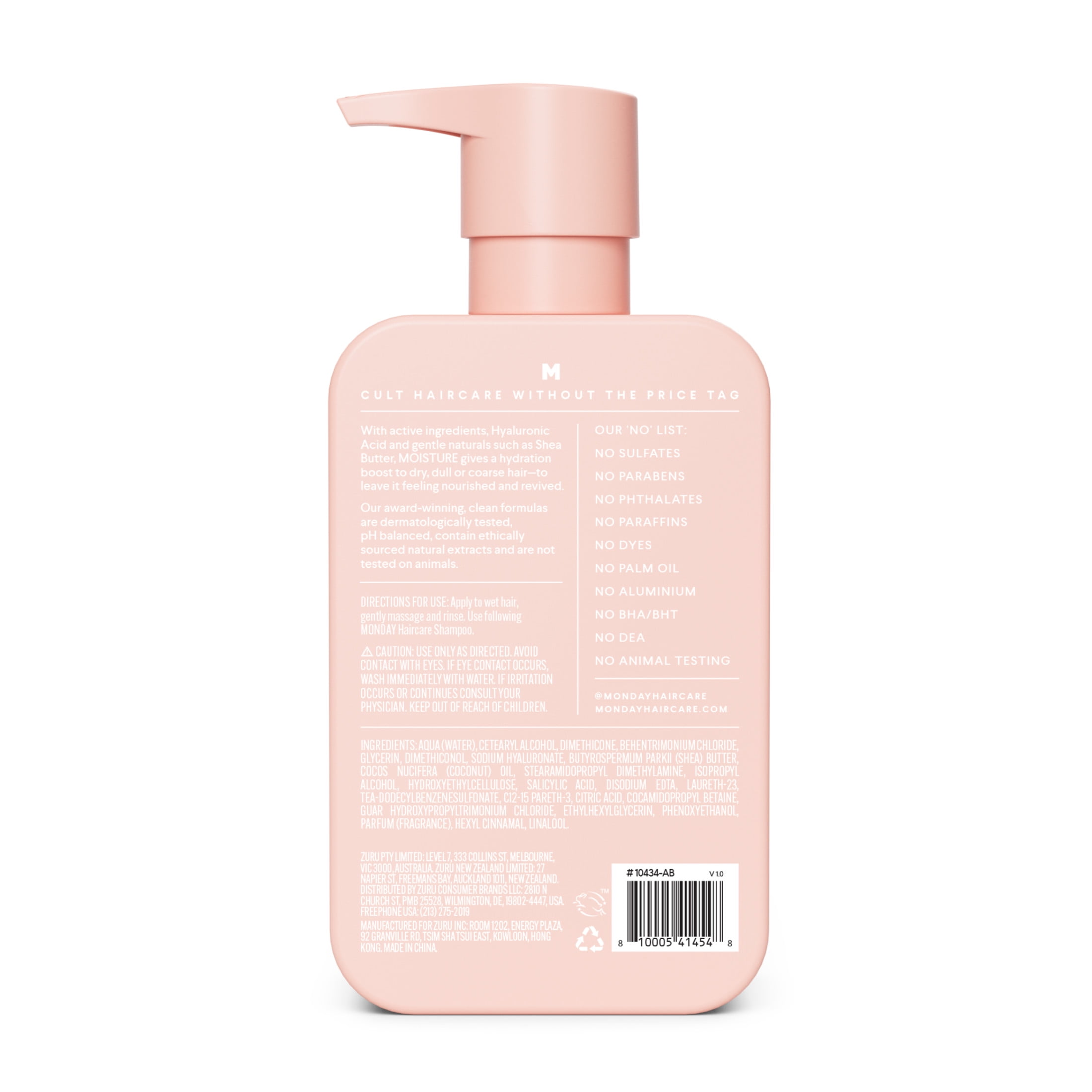 MONDAY Haircare MOISTURE Conditioner with Hyaluronic Acid, Coconut Oil & Shea Butter for Dry & Dull (图3) MONDAY Haircare MOISTURE Conditioner with Hyaluronic Acid, Coconut Oil & Shea Butter for Dry & Dull (图3)