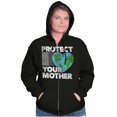 thumbnail image 4 of Love Your Mother Earth Cute Go Green Zip Up Hoodie Men's Women's Brisco Brands M, 4 of 6