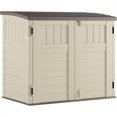 thumbnail image 1 of Suncast 34 Cu. ft. Resin Horizontal Storage Shed – Vanilla with Stoney Roof, Durable Multi-Wall Construction, 12 sq. ft. Outdoor Garden and Patio Organizer, 1 of 6