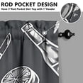thumbnail image 3 of Vintage Kitchen Food Cooking Chef Tier Cafe Curtains for Bathroom Living RV Rod Pocket Window Drapes 36 Inch 2 Panels Set 28"x36" 2 Panels Window Treatment Tiers, 3 of 4