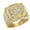 AJZ1368 Gold, variant on Mens Fashion Star Ring: Gold Plated Copper Ring with Micro Zircon Inlay, Individually Packed, Electroplated Finish