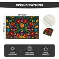 thumbnail image 6 of Mexican Cinco De Mayo Placemats for Dining Table, 12 x 18 Inch Floral Fiesta Dia De Los Muertos Decoration Washable Table Mats Set of 4, 6 of 6