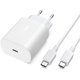 thumbnail image 1 of 25W USB C Snabbladdare kompatibel med Samsung A13 A14 A33 A34 A53 A54 4G-5G, S23 S22 S21 S20 FE-Plus-Ultra, Supersnabbladdningsadapter, 1 of 4