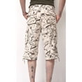 thumbnail image 3 of SWSMCLT Men's Cotton Cargo Shorts Printed Summer Casual Cropped Work Utility Capri Pants Designer Fashion Belted Cream 42, 3 of 4