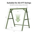 thumbnail image 2 of Zimtown Porch Swing Frame Swing Stand A-Frame 600lbs Wooden Green 4FT, 2 of 8