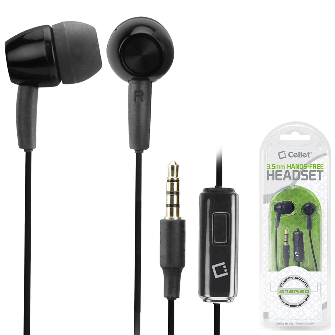 Maxell 190300 In Ear Earbuds with Microphone Remote 