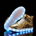 thumbnail image 3 of YAZI Kids LED Light up Shoes USB Charging Flashing Light Up High-top Sneakers for Boys and Girls Child Unisex, 3 of 10