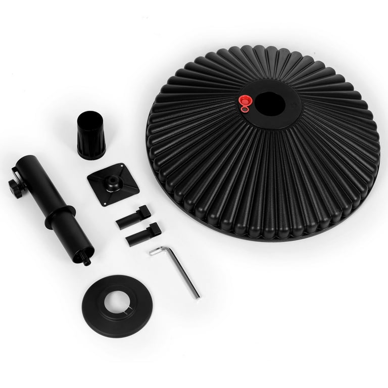abba patio market umbrella base Bundle| Lyon 11FT with Compatible Its easy Abba Patio Umbrella Base, Round