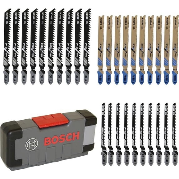Bosch Professional 2607010903 30-Piece Basic for Wood and Metal Jigsaw Blade Set (for Wood and
