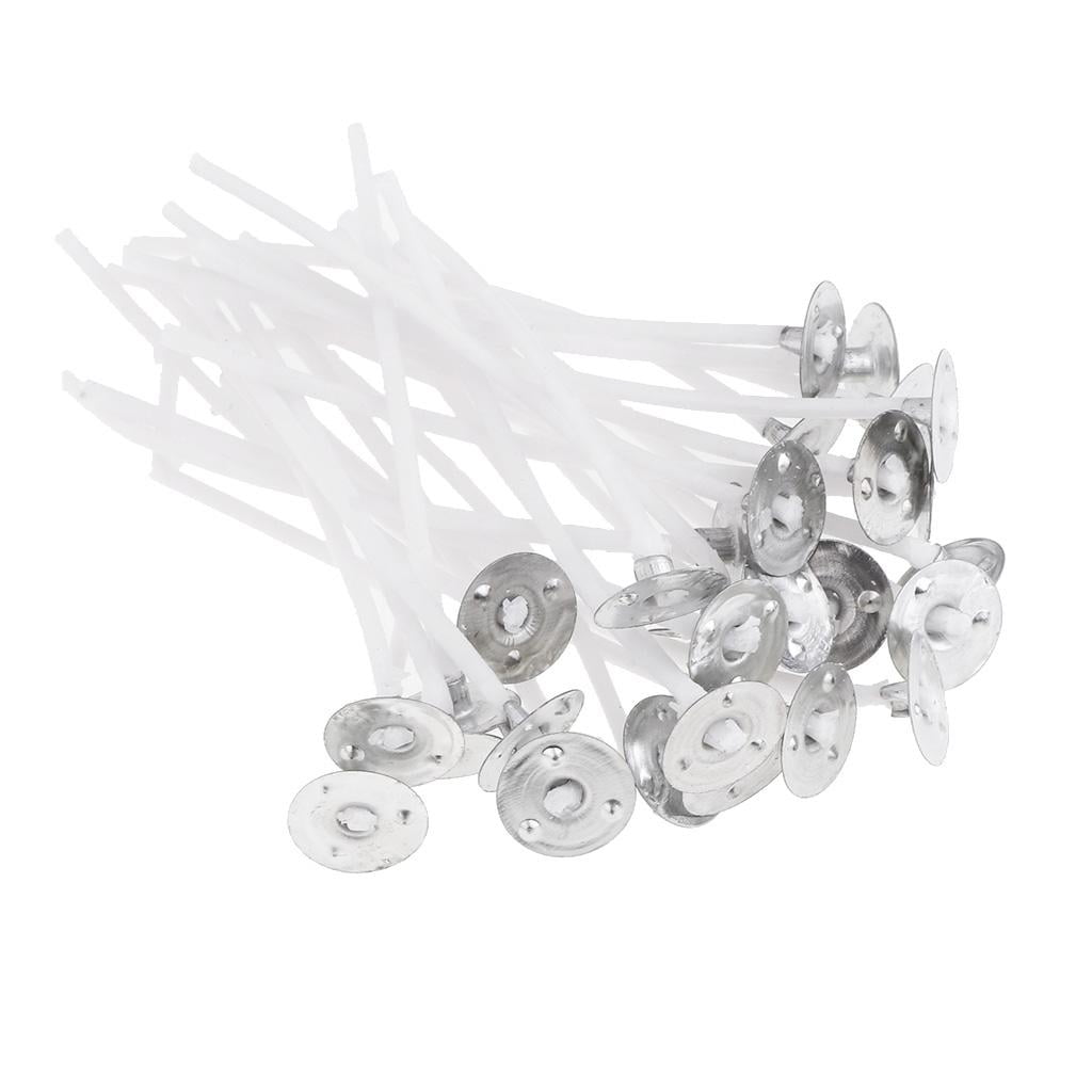 FVDPWYE 200Pcs Low Smoke Candle Wicks w/ Tabs 30mm 70mm for DIY Scented Candles Making