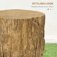 thumbnail image 4 of Round Concrete & Rattan Side Table - 14.6" Dia Multifunctional Accent Table for Living Room, Patio, Entryway - Stable & Moisture-Resistant Design, 4 of 7