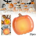 thumbnail image 2 of CHENMEI 25 Assiettes en Papier en Forme de Citrouille Assiettes à Dessert Décorations d'Halloween Délicates Assiettes Jetables en Papier Citrouille Décorations d'Halloween, 2 of 8