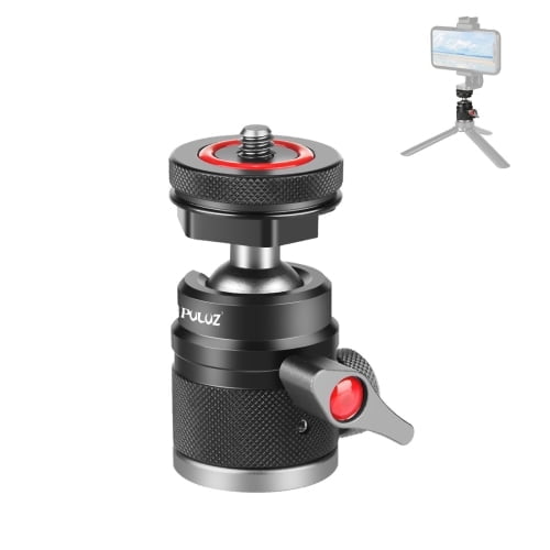 QKOO Aluminum Alloy Ball Head Tripod Mount with Cold Shoe Base