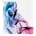 thumbnail image 3 of Ambesonne Abstract Shower Curtain, Colorful Smoke Flow, 69"Wx70"L, Fuchsia Blue, 3 of 5