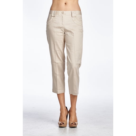 Flirtatious Women's Lightweight Capris - Stone - 9